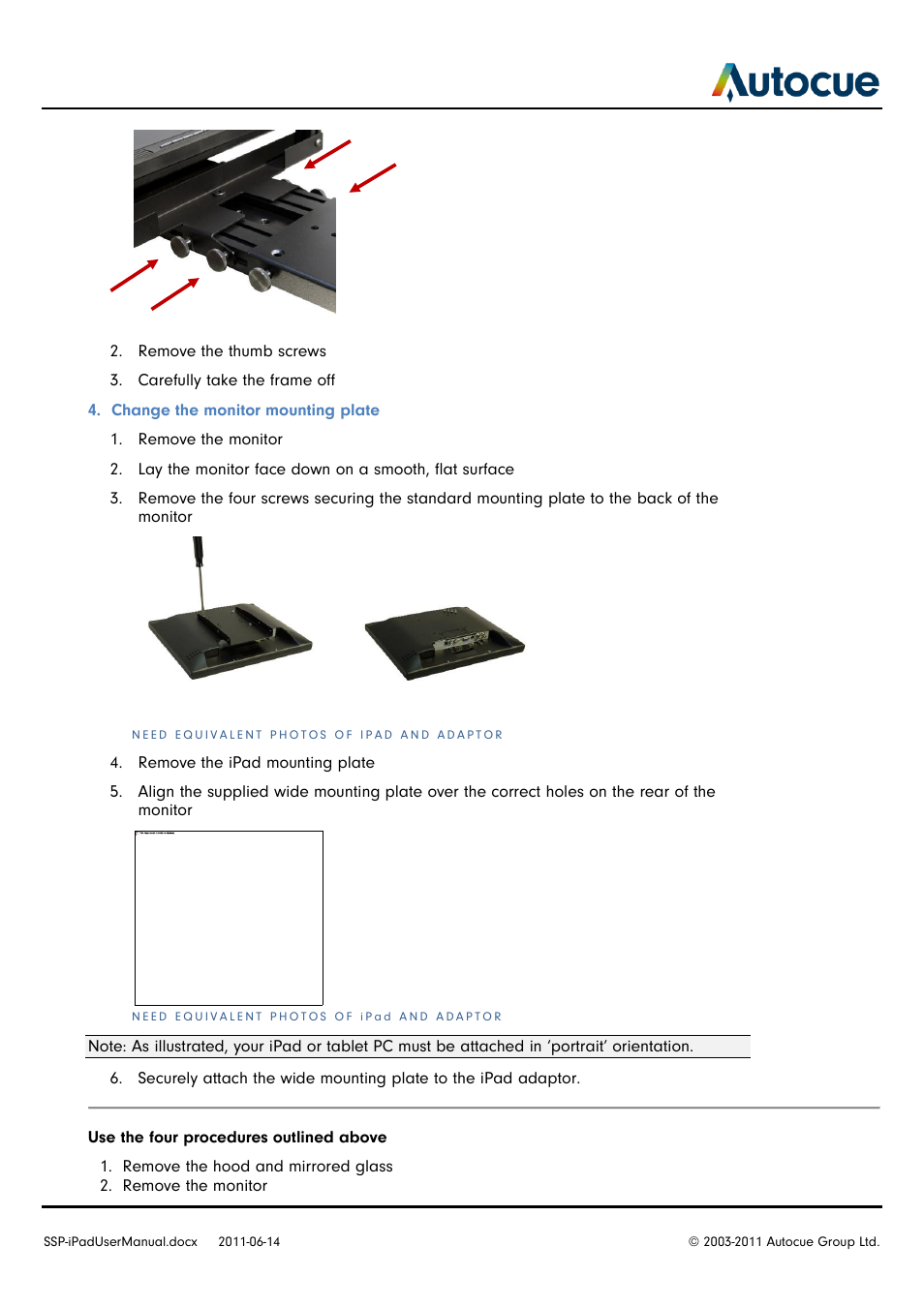 Autocue SSP-iPad User Manual | Page 9 / 16