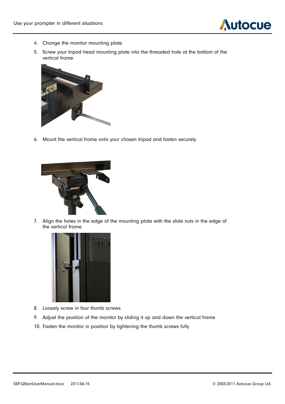 Autocue SSP10 Quick Start User Manual | Page 29 / 34