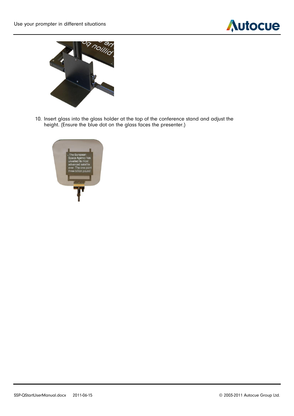 Autocue SSP10 Quick Start User Manual | Page 32 / 34