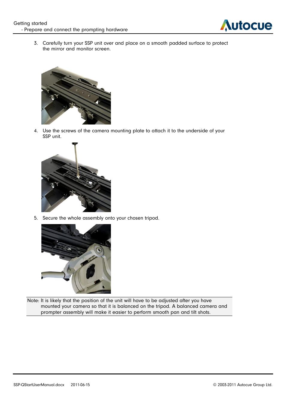 Autocue SSP10 Quick Start User Manual | Page 5 / 34