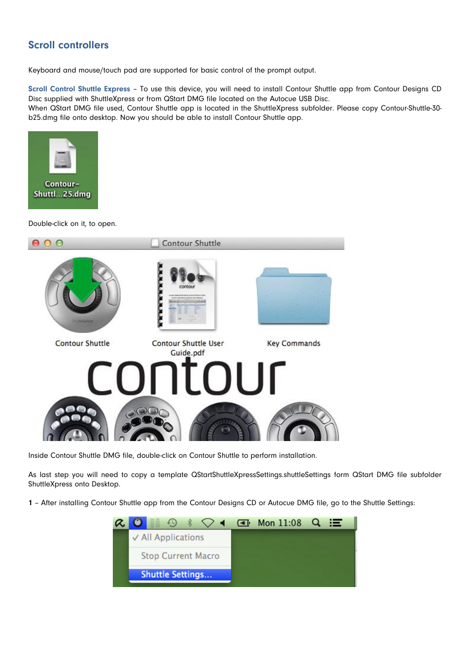 Scroll controllers | Autocue QStart MAC Version 1.1 (46) User Manual | Page 14 / 21