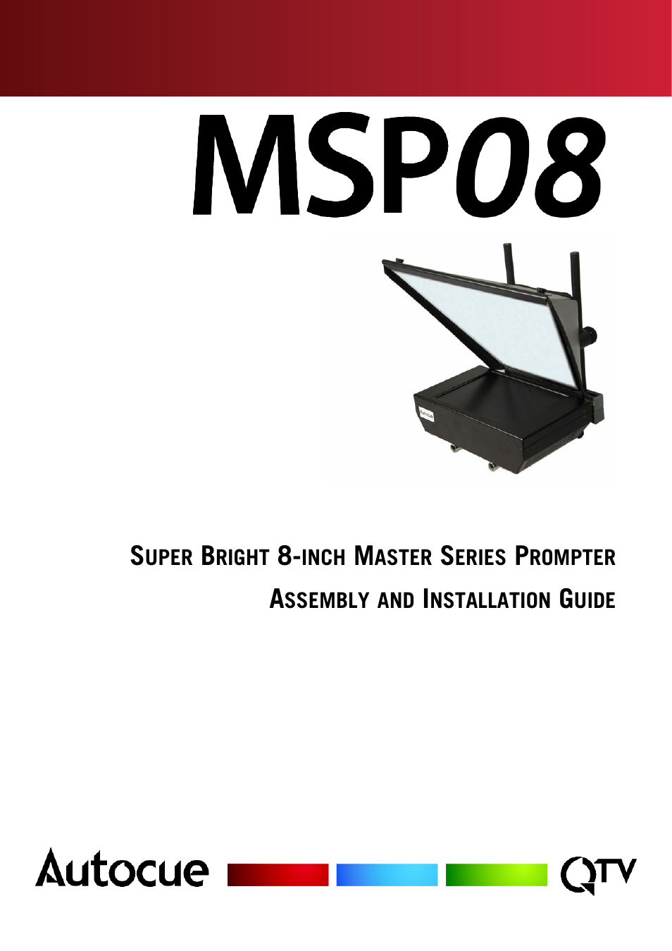 Autocue MSP08 Master Series Prompter User Manual | 31 pages