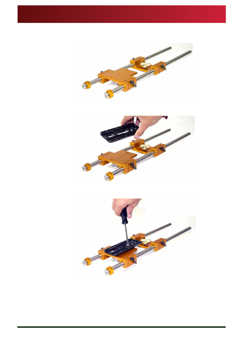Attach gold plate to a tripod | Autocue MSP08 Master Series Prompter User Manual | Page 15 / 31