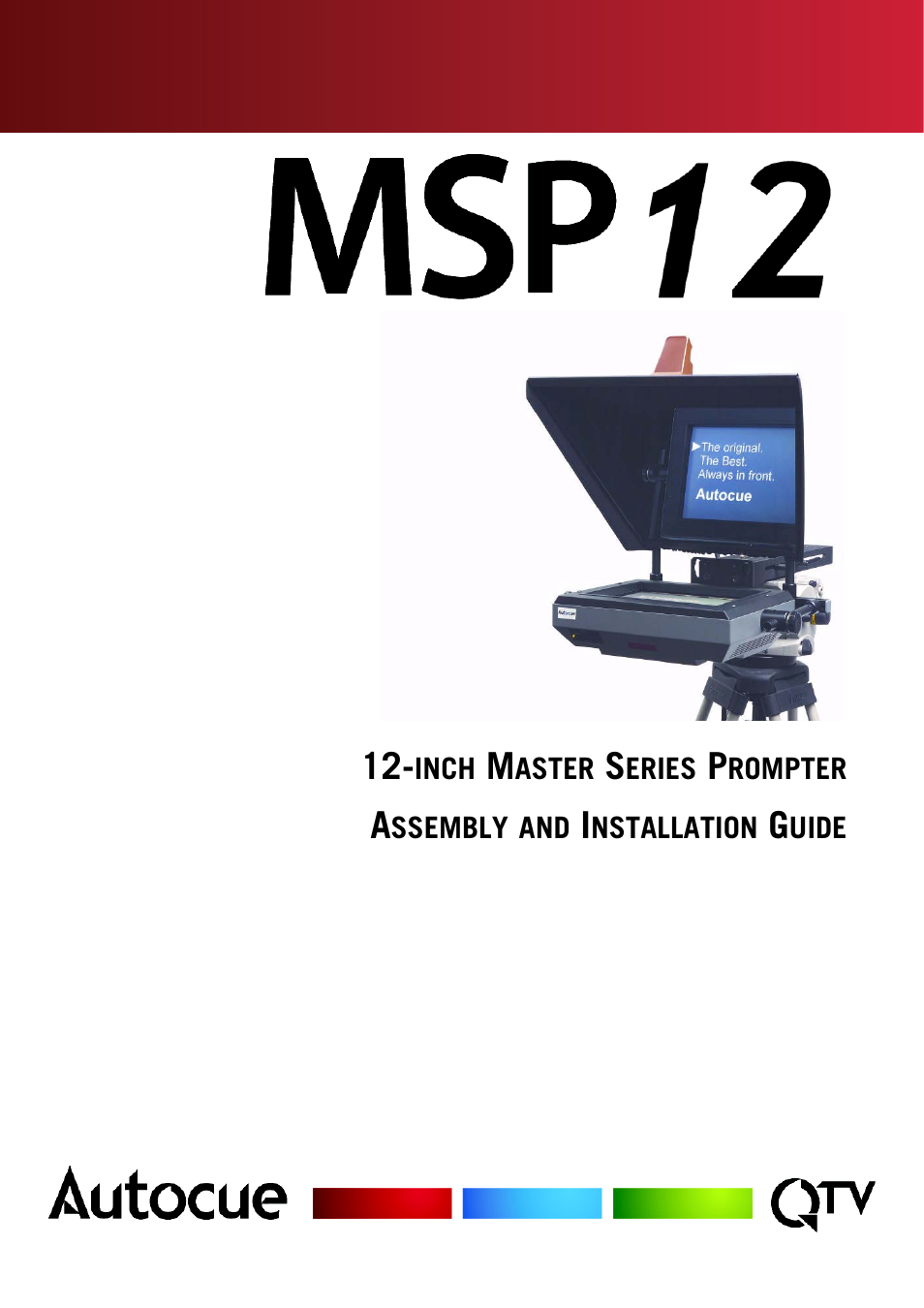 Autocue MSP12 Master Series Prompter User Manual | 32 pages
