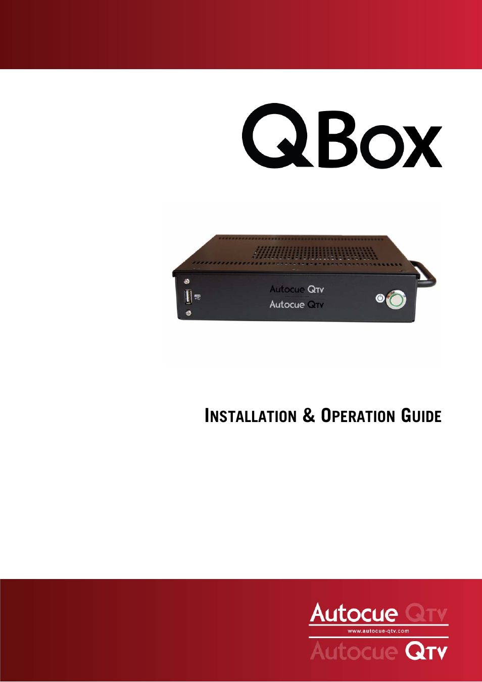 Autocue QBox User Guide User Manual | 74 pages