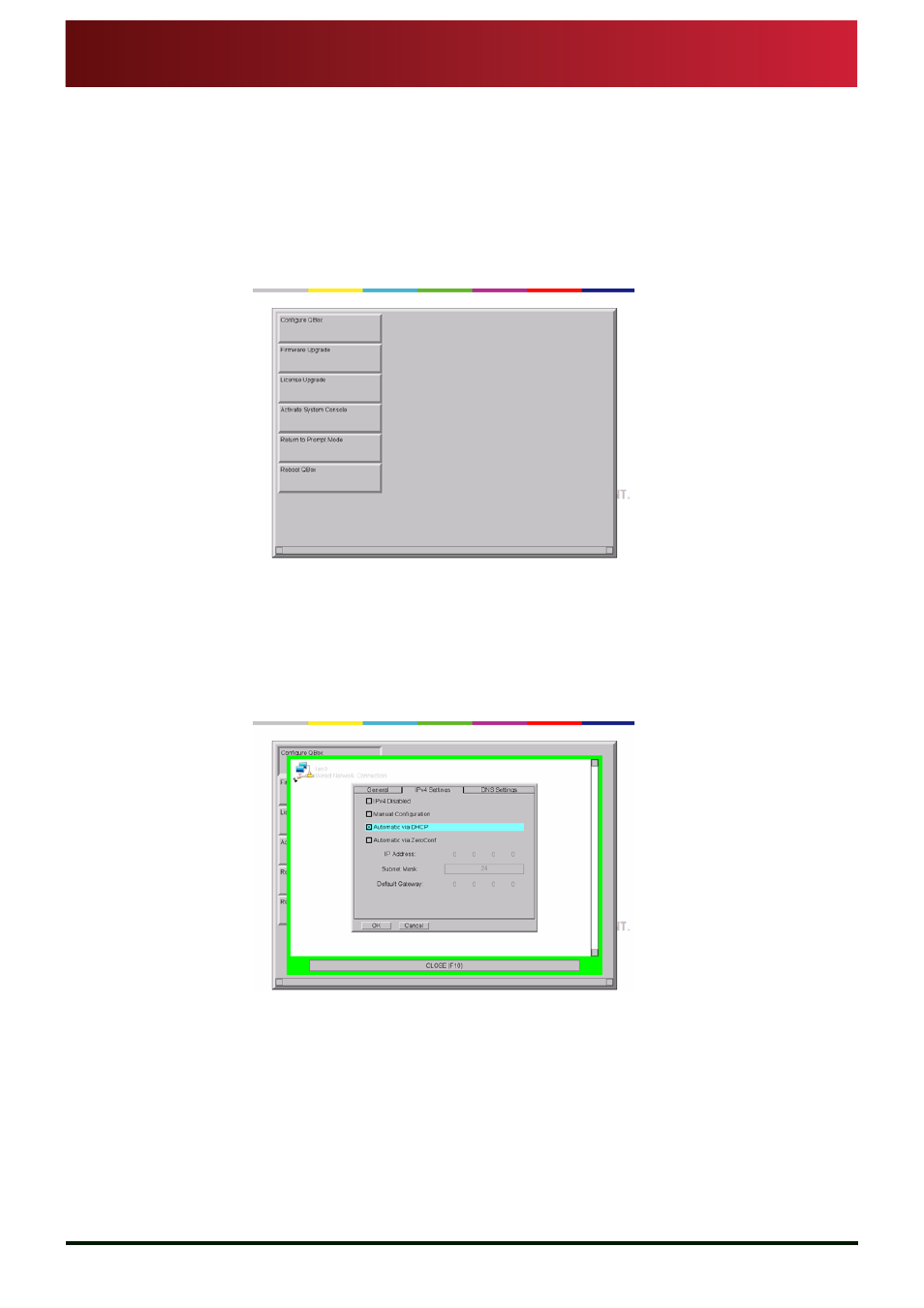 Dhcp ip address assignment, Assigning a static ip address | Autocue QBox User Guide User Manual | Page 34 / 74