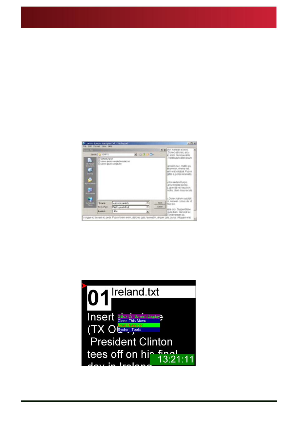 Transfer via a usb device | Autocue QBox User Guide User Manual | Page 46 / 74