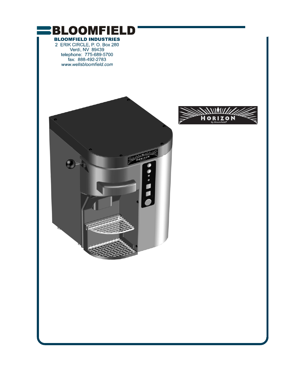 Bloomfield 9600 Single Cup User Manual | 28 pages