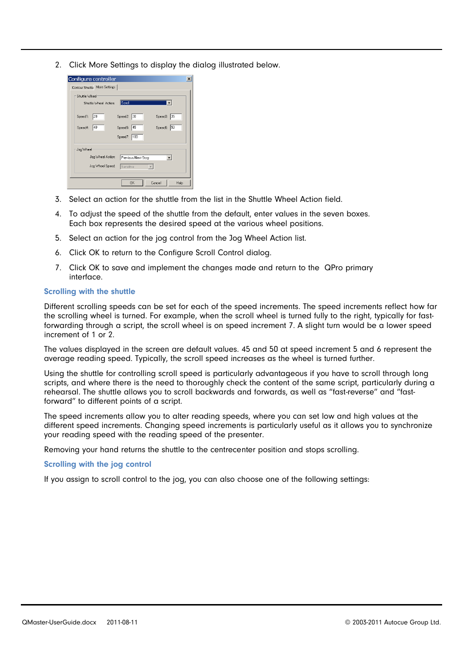 Autocue QMaster User Manual | Page 38 / 75