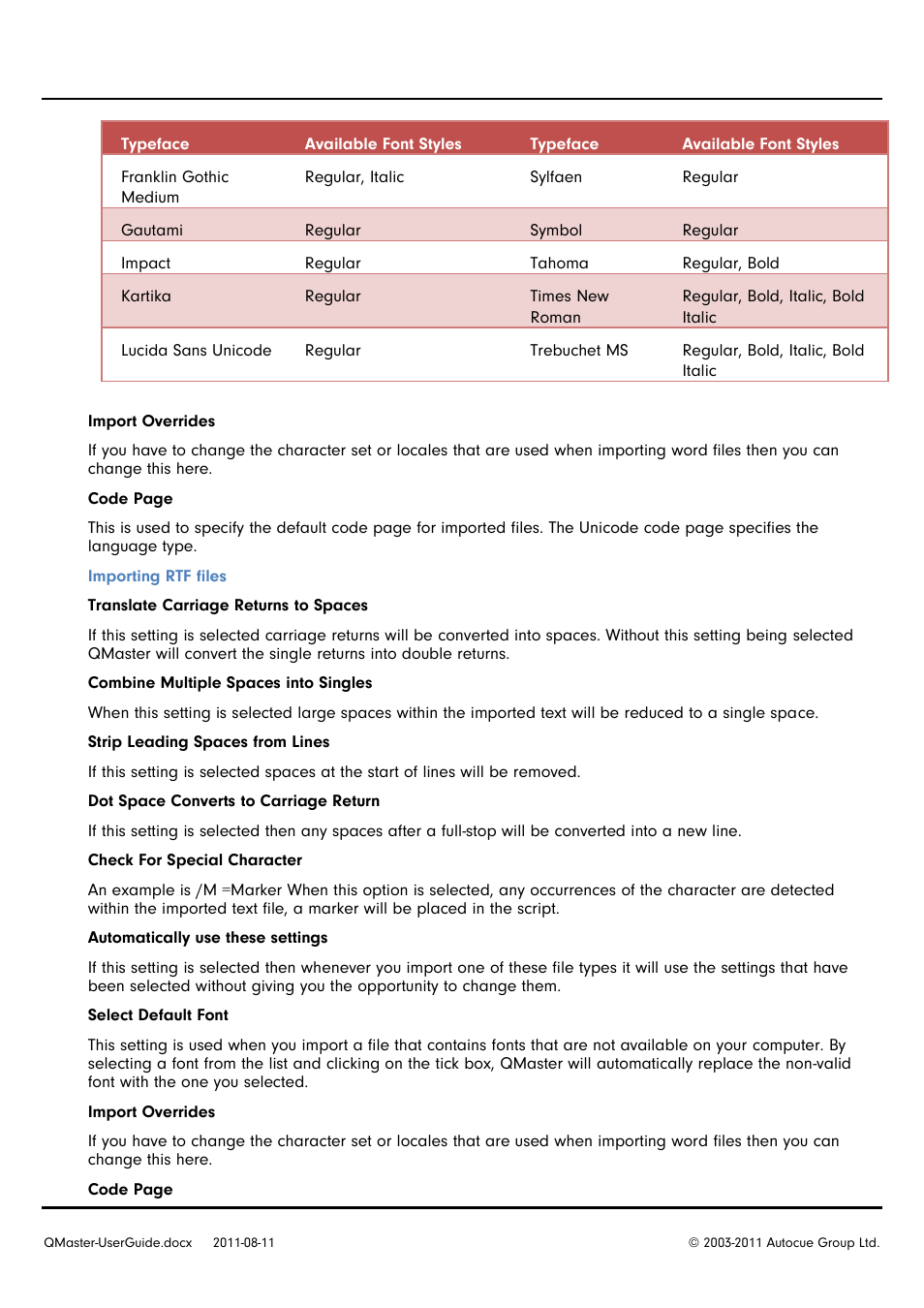 Autocue QMaster User Manual | Page 46 / 75