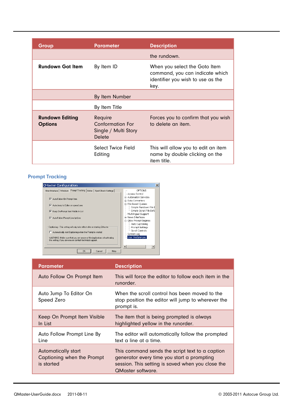 Autocue QMaster User Manual | Page 54 / 75