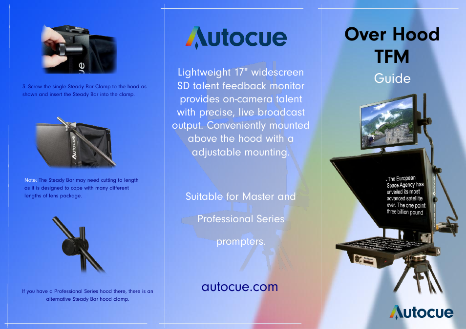 Autocue Over Hood TFM User Manual | 2 pages