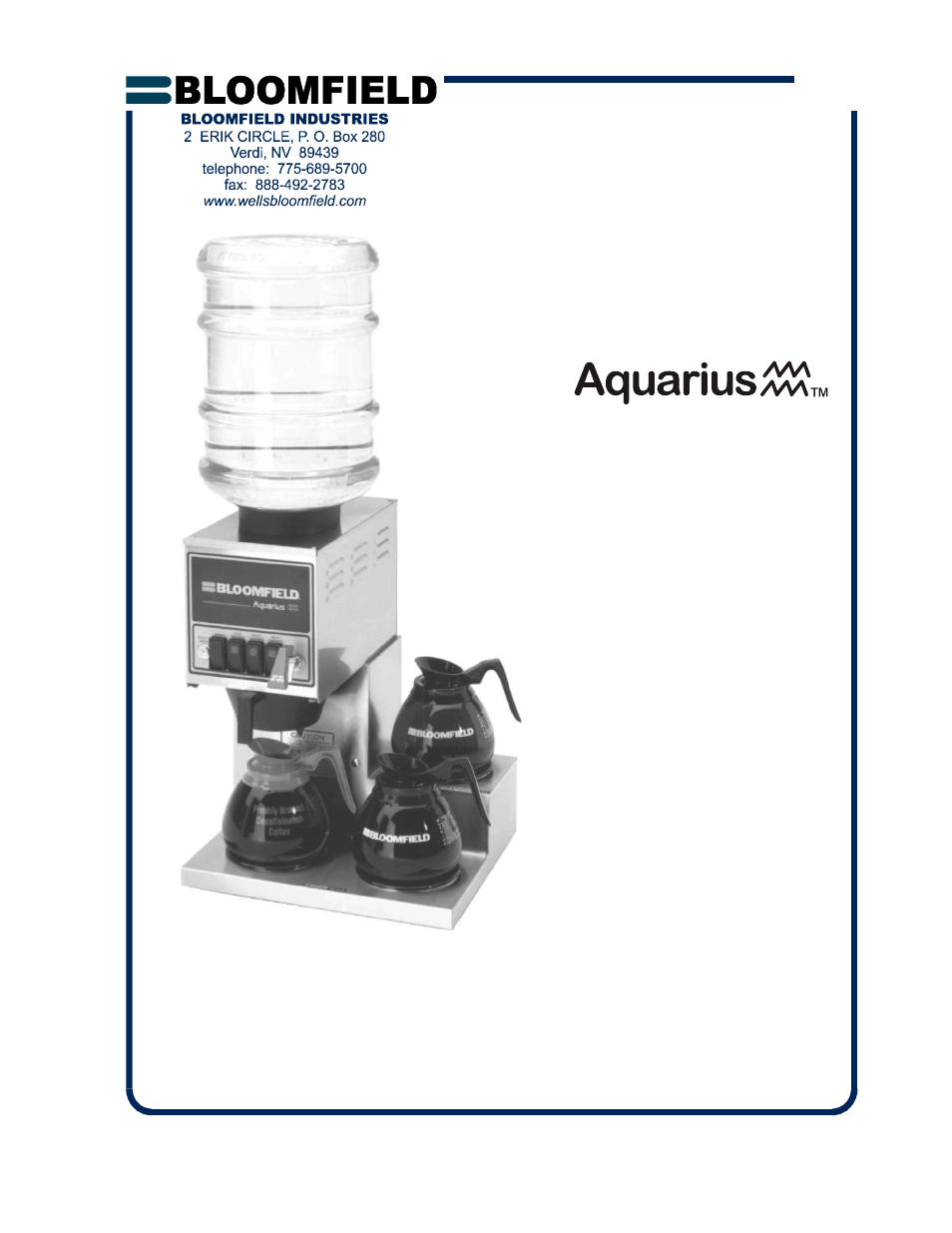 Bloomfield 8372 User Manual | 22 pages