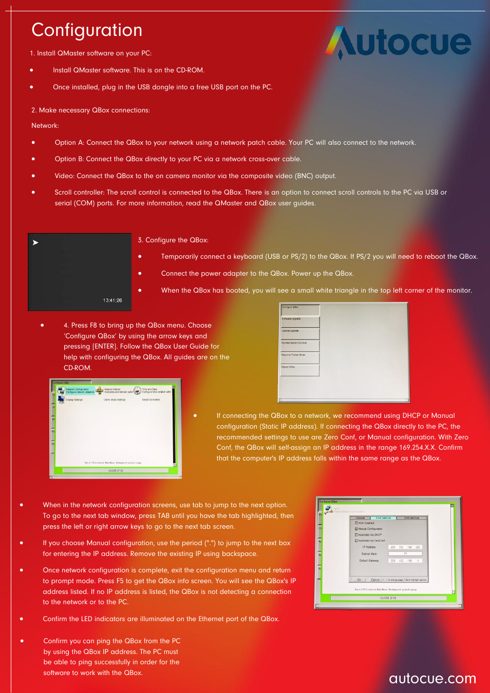 Configuration | Autocue QBox Connection User Manual | Page 2 / 2