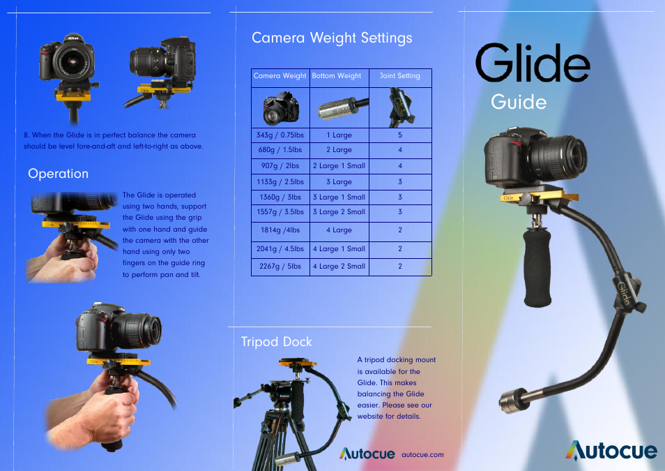 Autocue Glide User Manual | 2 pages