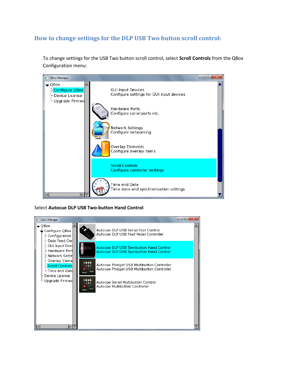 Autocue DLP USB Scroll Control User Manual | Page 7 / 13