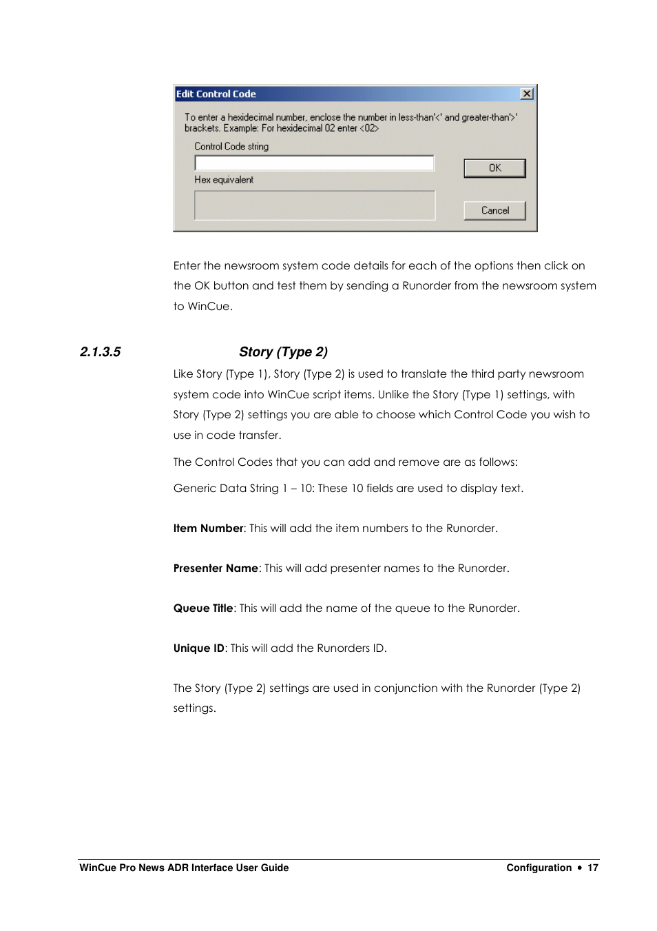 5 story (type 2) | Autocue WinCue Pro News ADR 2006 User Manual | Page 17 / 35