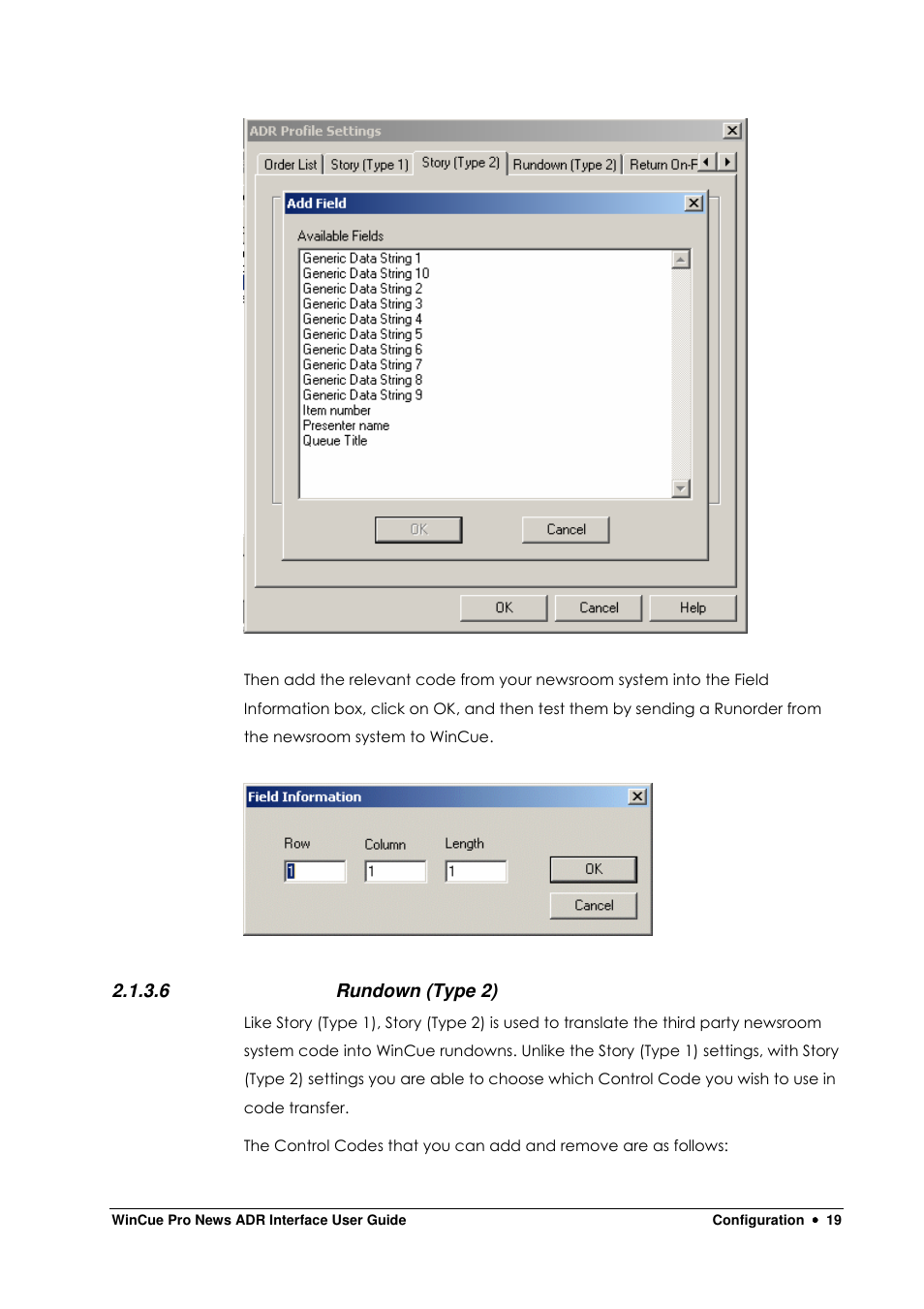 6 rundown (type 2) | Autocue WinCue Pro News ADR 2006 User Manual | Page 19 / 35