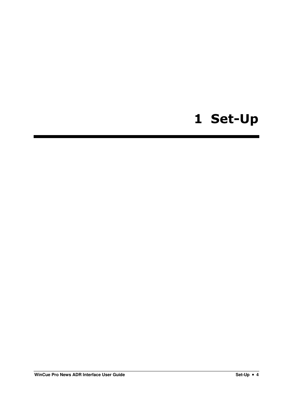 1 set-up | Autocue WinCue Pro News ADR 2006 User Manual | Page 4 / 35