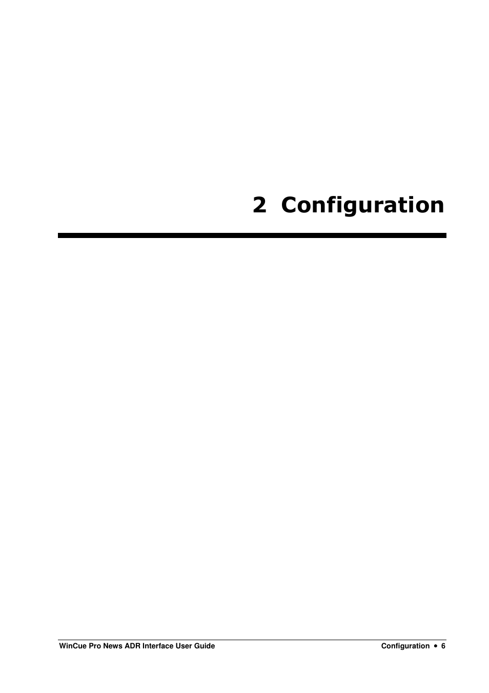 2 configuration | Autocue WinCue Pro News ADR 2006 User Manual | Page 6 / 35