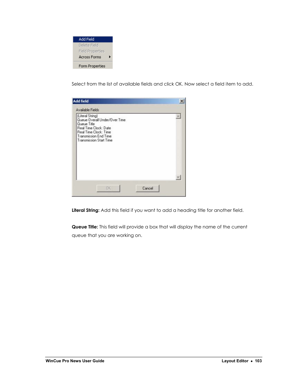Autocue WinCue Pro News Version 1.3 User Manual | Page 103 / 168