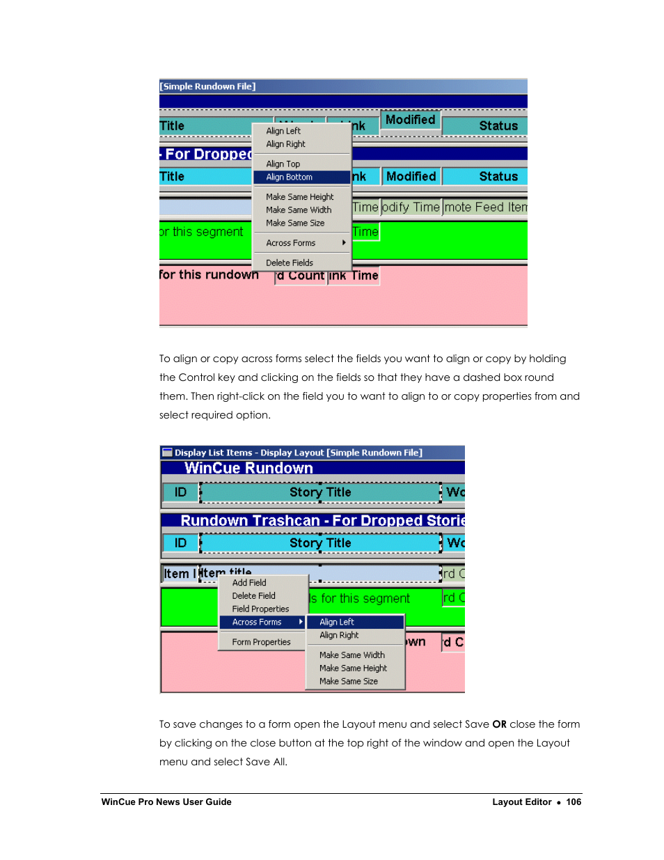 Autocue WinCue Pro News Version 1.3 User Manual | Page 106 / 168