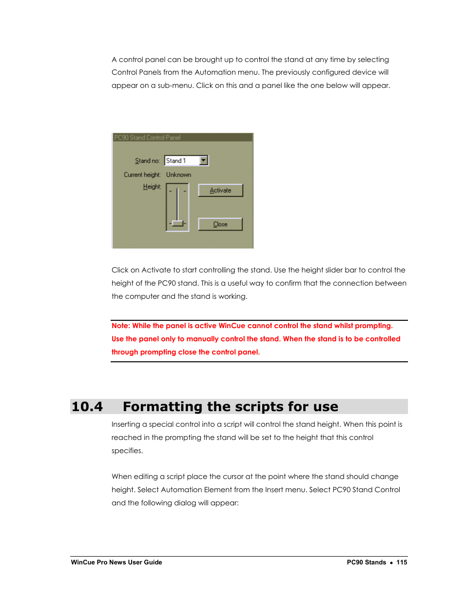 4 formatting the scripts for use | Autocue WinCue Pro News Version 1.3 User Manual | Page 115 / 168