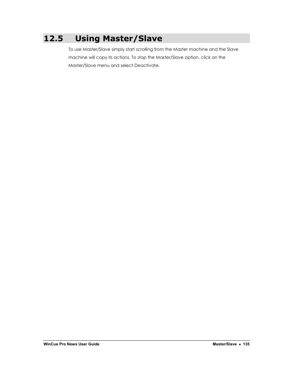 5 using master/slave | Autocue WinCue Pro News Version 1.3 User Manual | Page 135 / 168