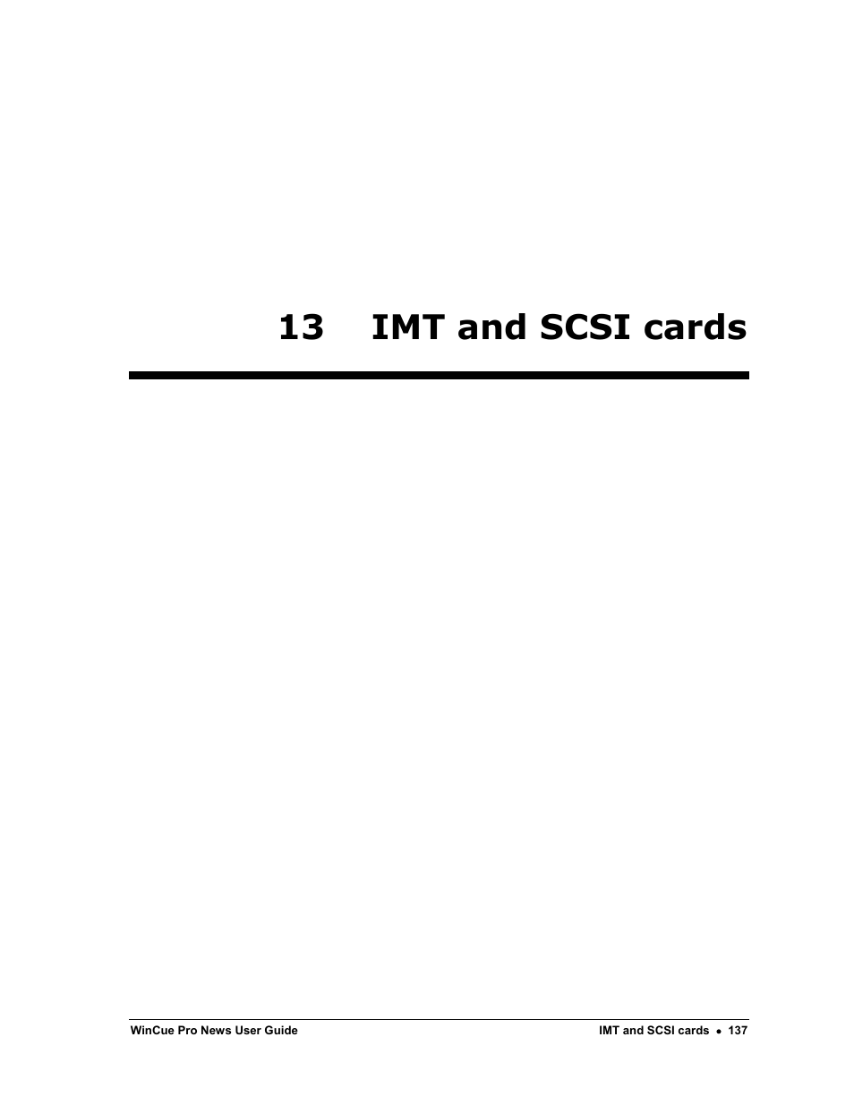 13 imt and scsi cards | Autocue WinCue Pro News Version 1.3 User Manual | Page 137 / 168