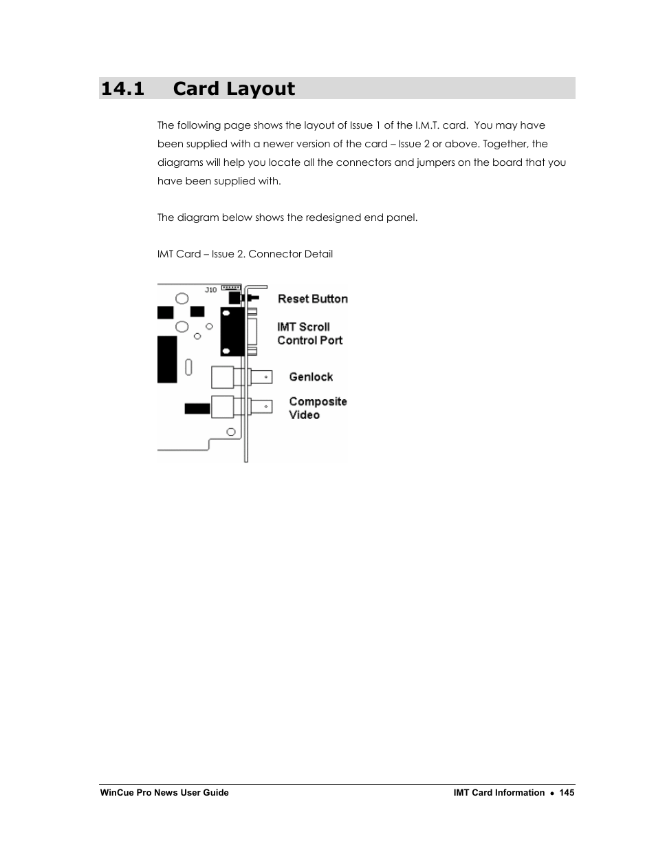 1 card layout | Autocue WinCue Pro News Version 1.3 User Manual | Page 145 / 168