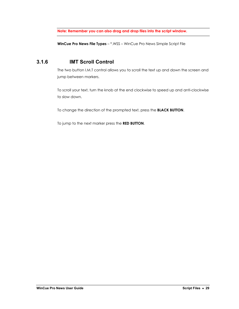 6 imt scroll control | Autocue WinCue Pro News Version 1.3 User Manual | Page 29 / 168