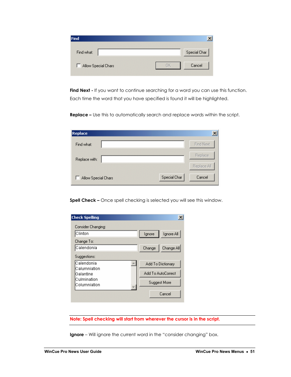 Autocue WinCue Pro News Version 1.3 User Manual | Page 51 / 168