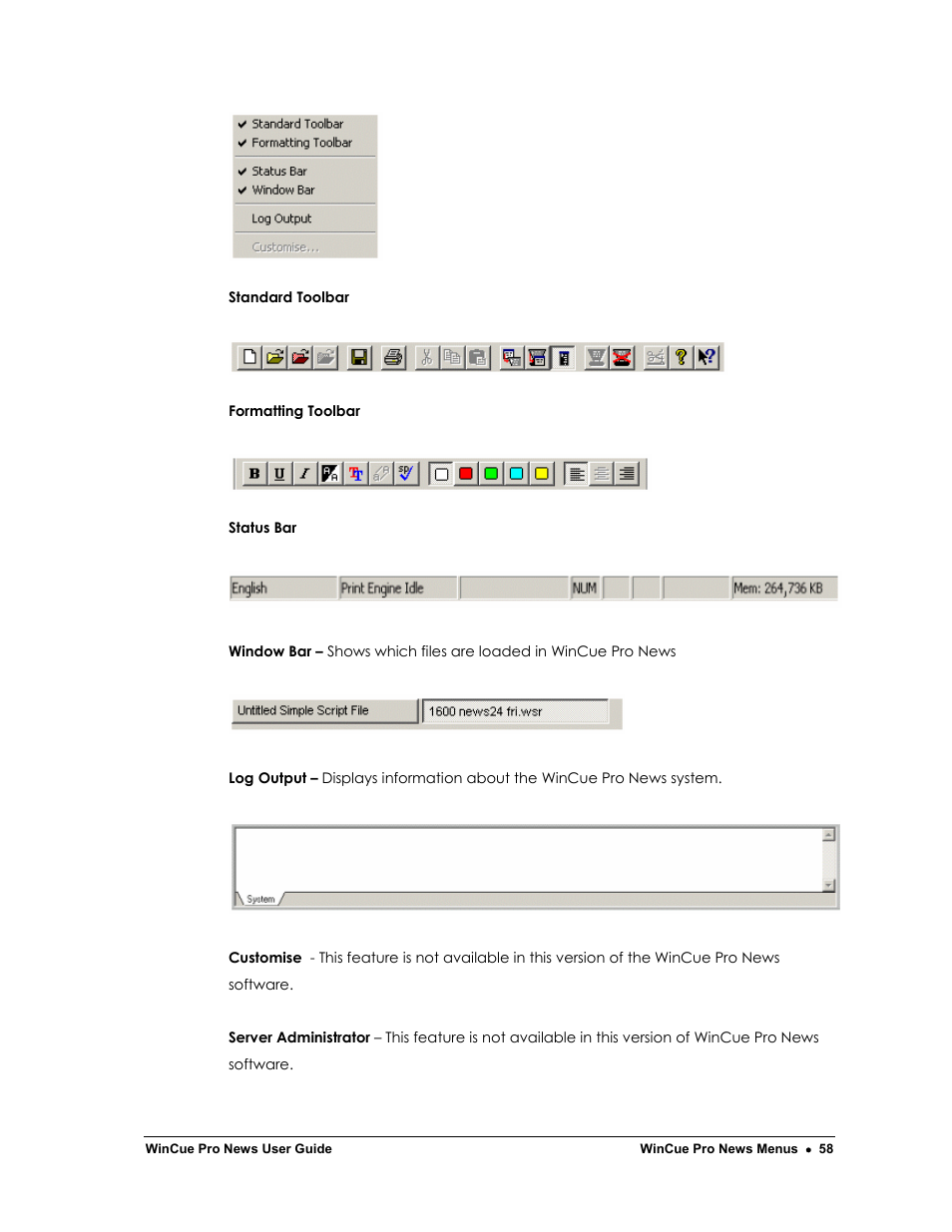 Autocue WinCue Pro News Version 1.3 User Manual | Page 58 / 168