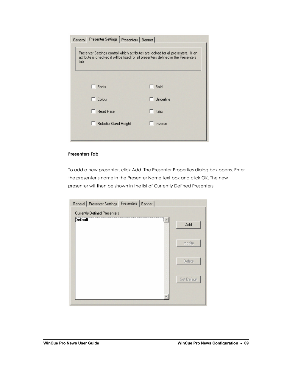 Autocue WinCue Pro News Version 1.3 User Manual | Page 69 / 168