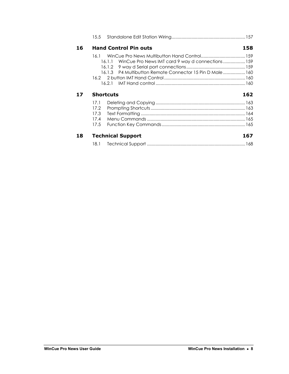 Autocue WinCue Pro News Version 1.3 User Manual | Page 8 / 168