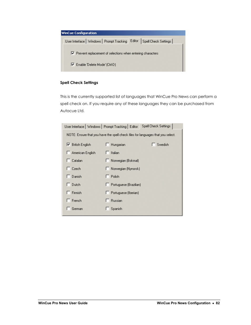 Autocue WinCue Pro News Version 1.3 User Manual | Page 82 / 168