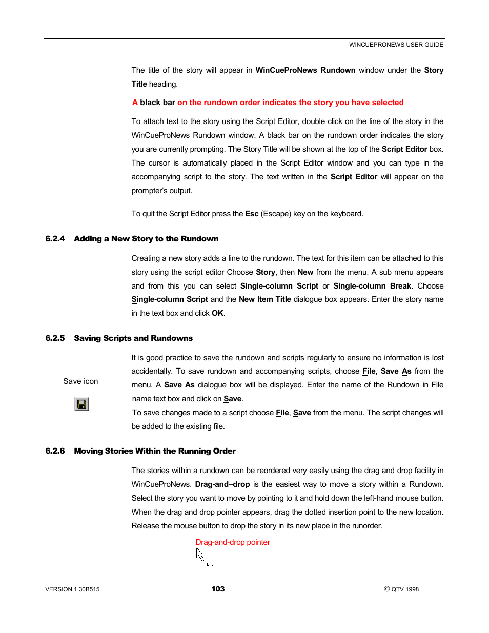 Autocue WinCue Pro News User Manual | Page 103 / 135