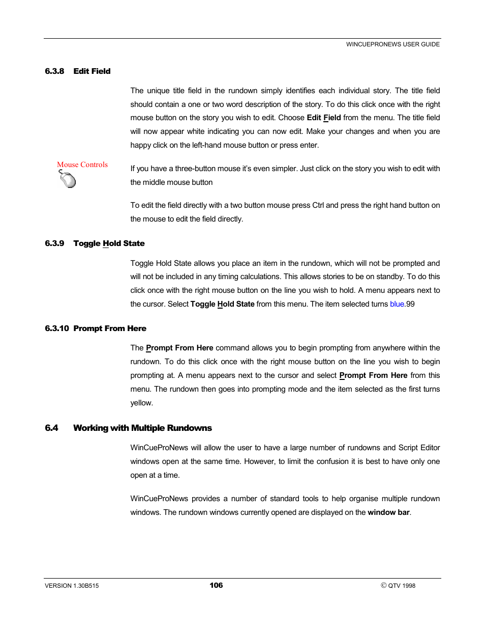Autocue WinCue Pro News User Manual | Page 106 / 135