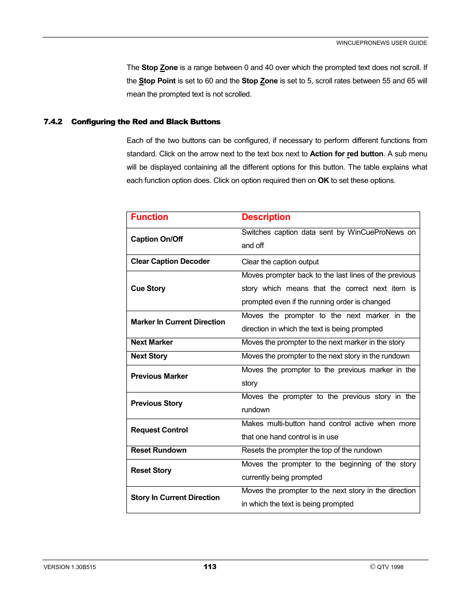 Autocue WinCue Pro News User Manual | Page 113 / 135