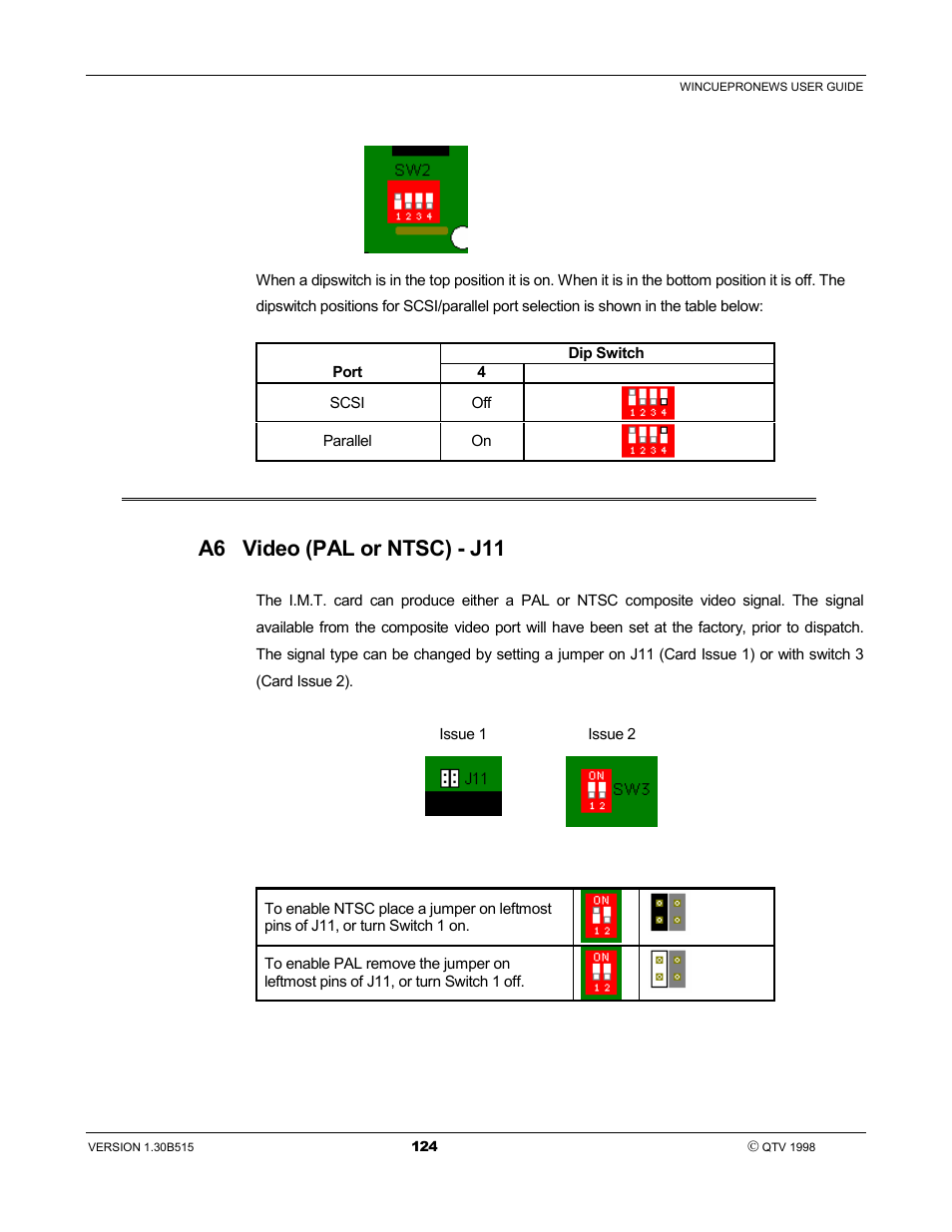 A6 video (pal or ntsc) - j11 | Autocue WinCue Pro News User Manual | Page 124 / 135