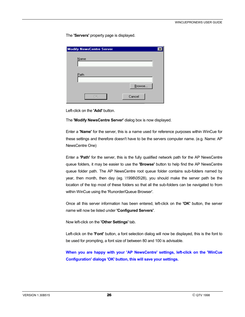 Autocue WinCue Pro News User Manual | Page 26 / 135