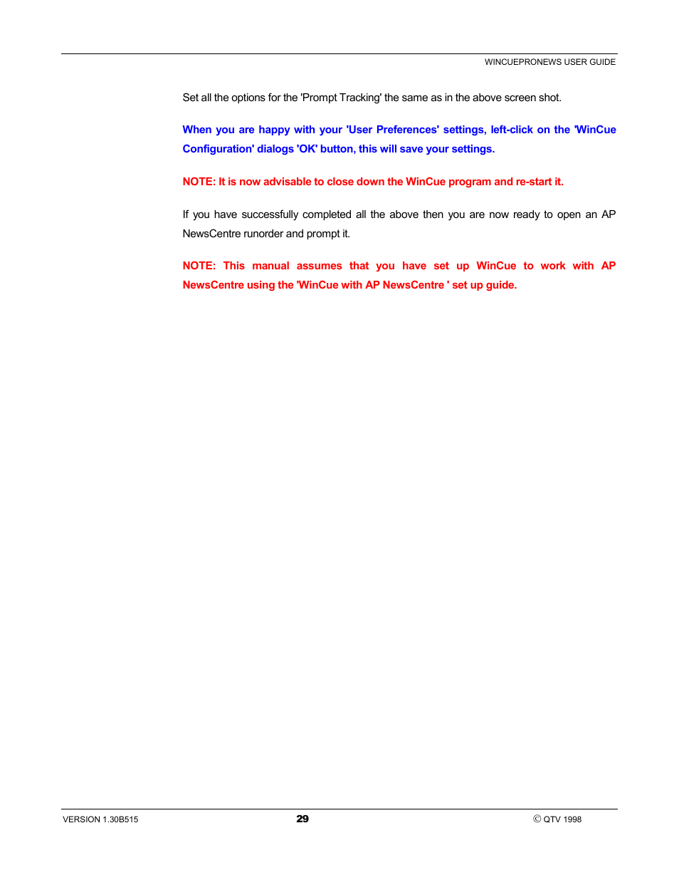 Autocue WinCue Pro News User Manual | Page 29 / 135