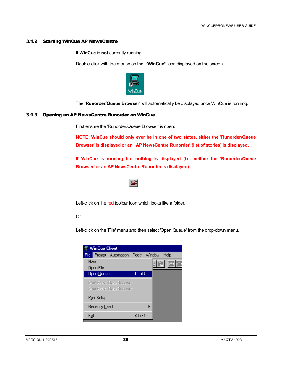 Autocue WinCue Pro News User Manual | Page 30 / 135