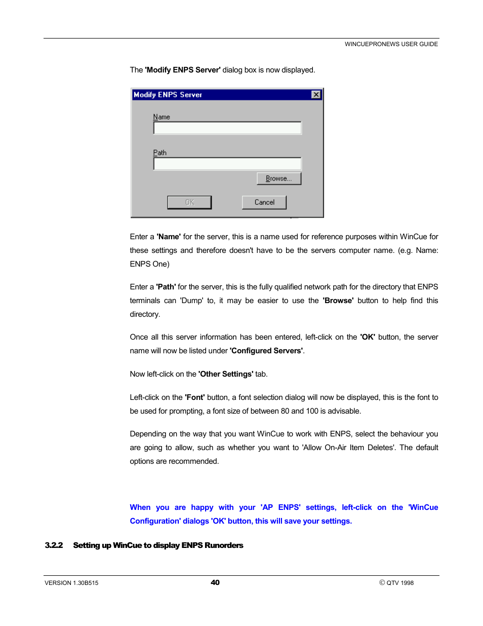 Autocue WinCue Pro News User Manual | Page 40 / 135