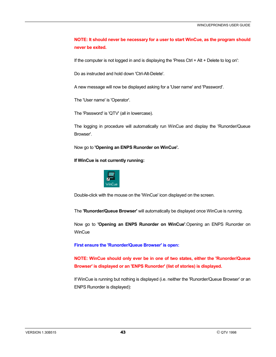 Autocue WinCue Pro News User Manual | Page 43 / 135