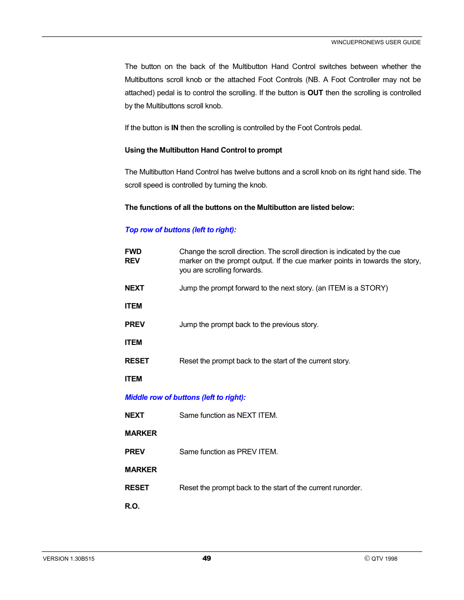 Autocue WinCue Pro News User Manual | Page 49 / 135