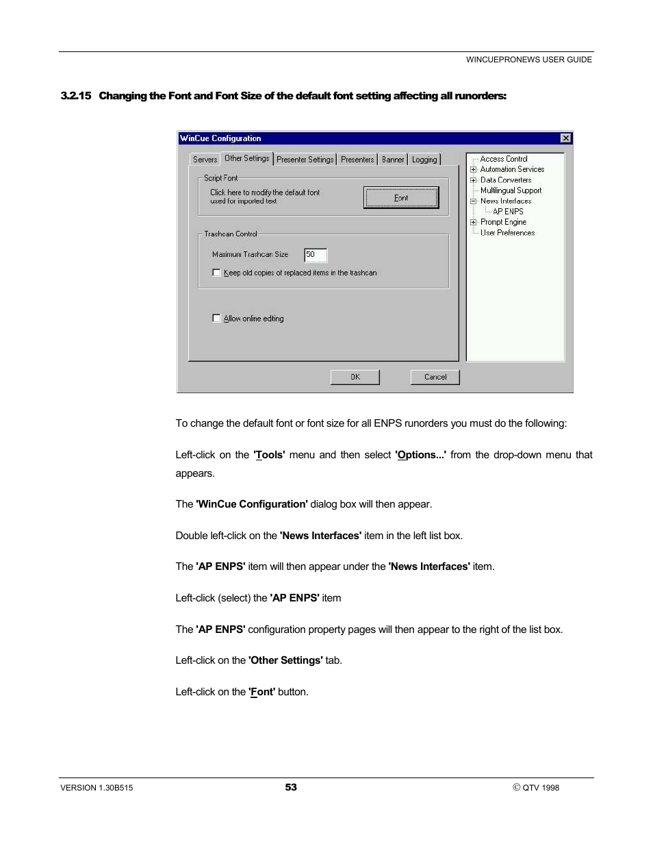 Autocue WinCue Pro News User Manual | Page 53 / 135