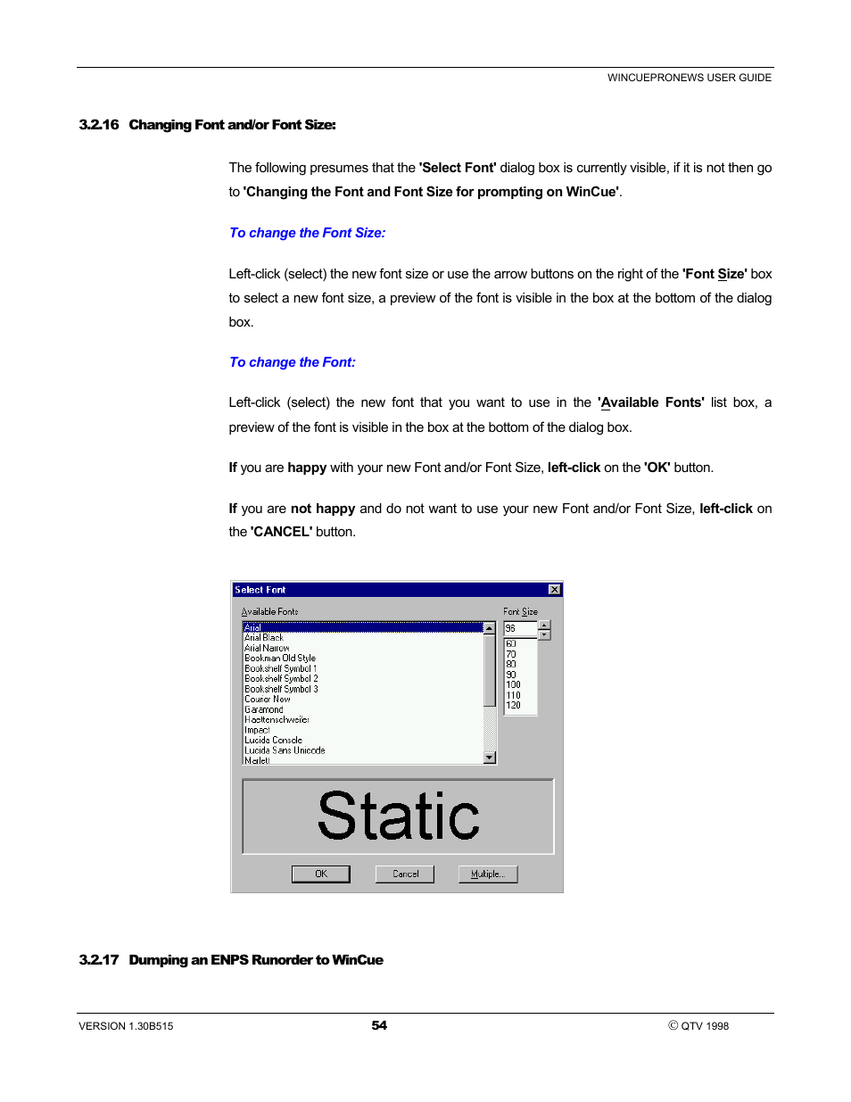 Autocue WinCue Pro News User Manual | Page 54 / 135