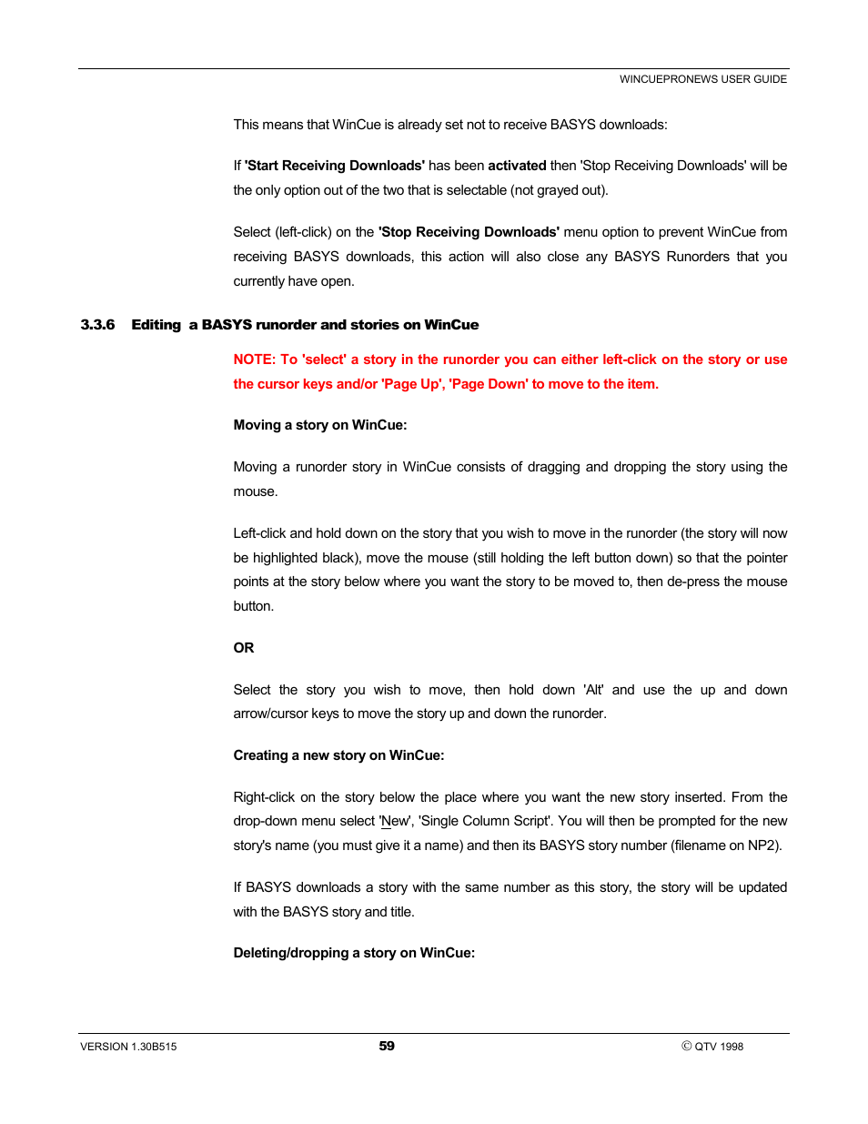 Autocue WinCue Pro News User Manual | Page 59 / 135