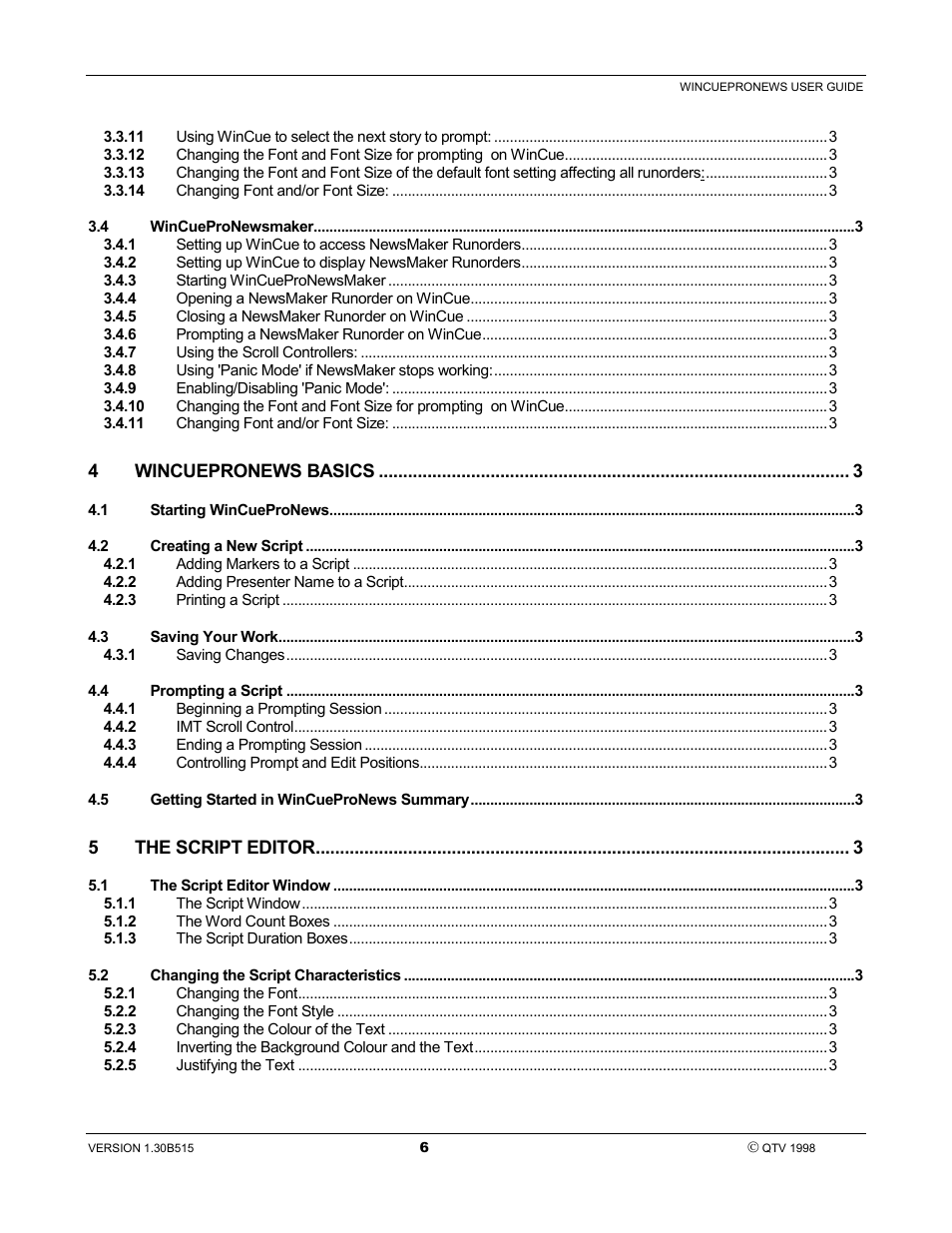 Autocue WinCue Pro News User Manual | Page 6 / 135